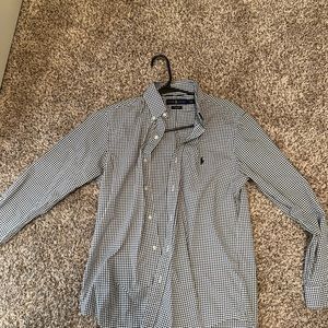 Polo Men’s Small stretch plaid button down